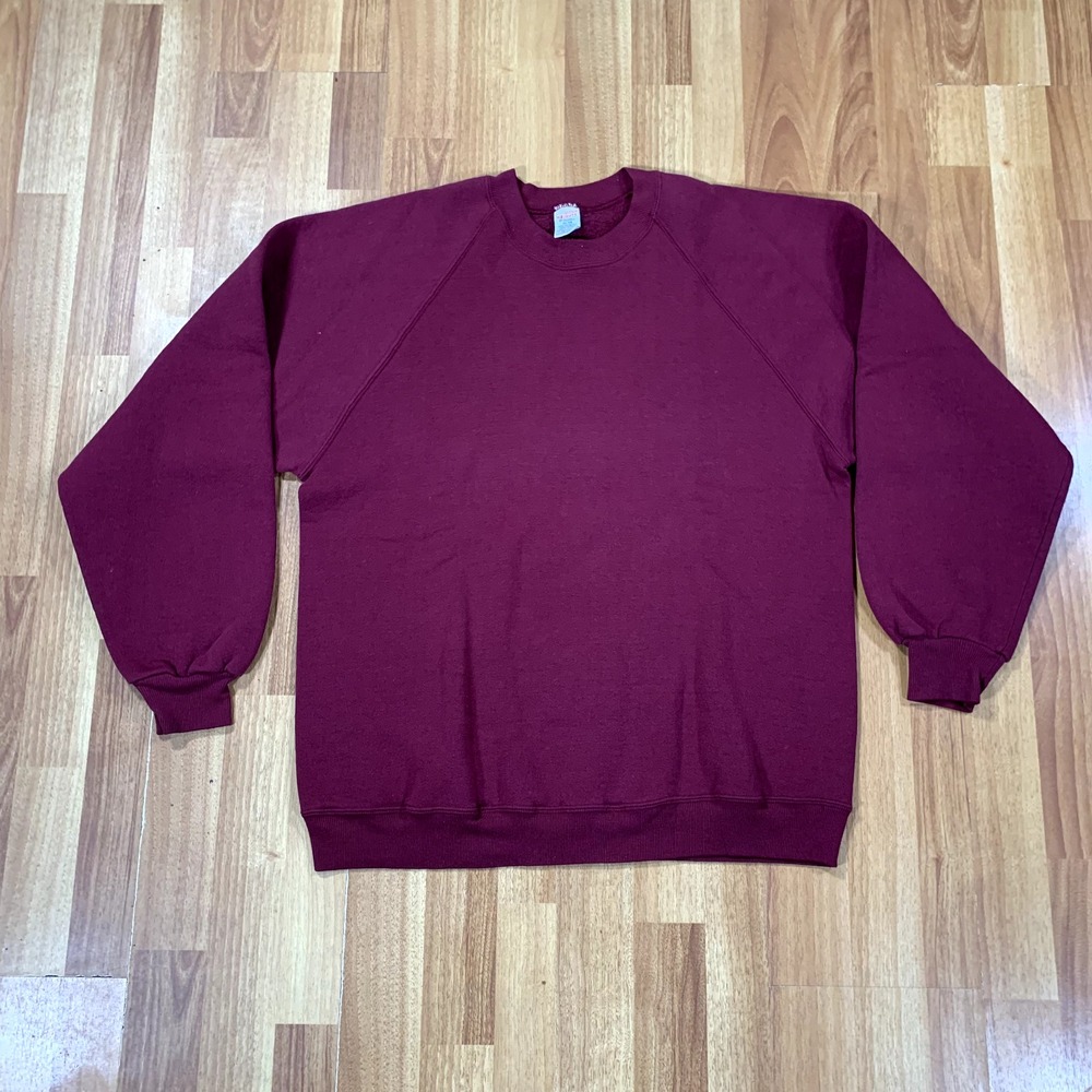 Vintage Super Weights by Russell Sweater Mens Extra Large Burgundy USA Made